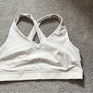 Lululemon Athletica White Cross-Back Sports Bra
